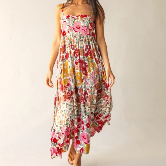 NATURAL LIFE Dresses & Skirts - Boho Patti Maxi Dress Natural Life NWT L XL Vintage Floral 1X Price is Firm